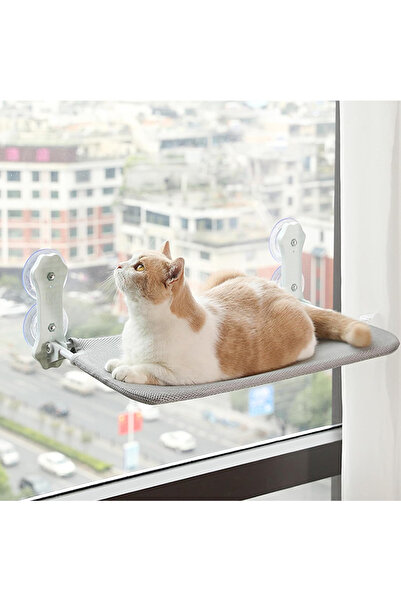 OricareFain Foldable Suspended Cat Bed, Easy to Install, 15 kg, 45 x 30 cm, Gray