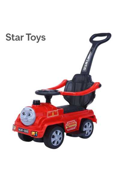 STAR TOYS Children's push car with control handle – cute train design –