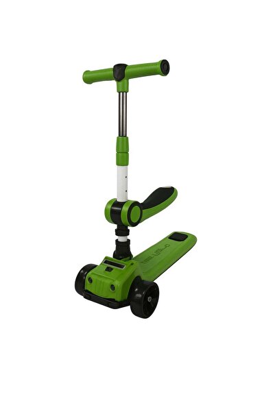 dehkah 2-in-1 Kids Scooter, Foldable Seat — 3-Wheel Kick Scooter with LED Wheels & Adjustable Hand