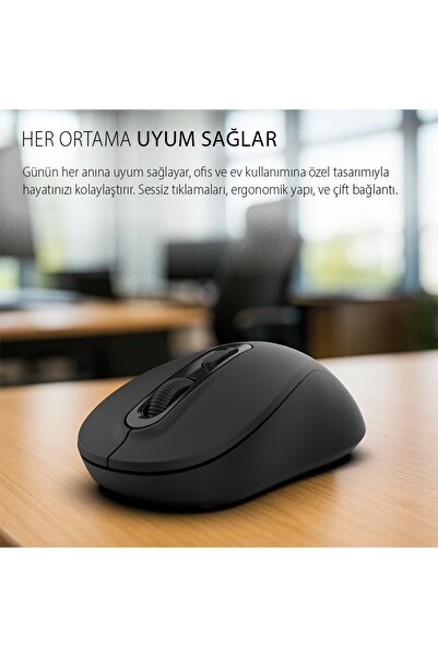 Inca IWM-288T Bluetooth 5.4 Sessiz Kablosuz Mouse | 1600 DPI Konforlu Rubber Kaplama Sağ Sol El Kullanım