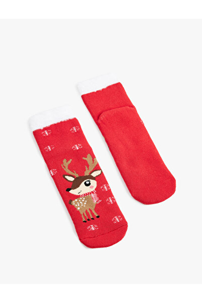 Koton Πολύχρωμες κάλτσες με θέμα την Πρωτοχρονιά με λεπτομέρειες από φτερά