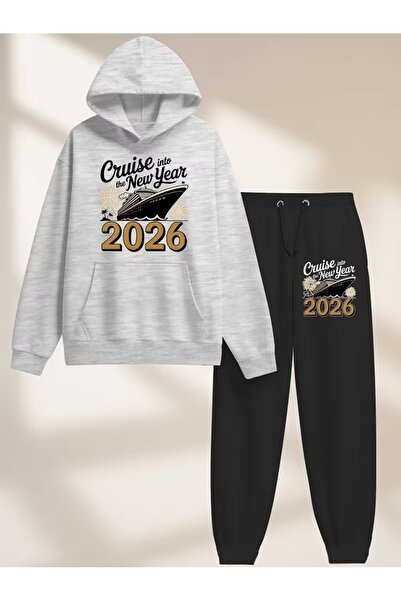 Flaubert Women's Christmas Printed Sweatshirt-Sweatpants 2-Piece Set Oversized