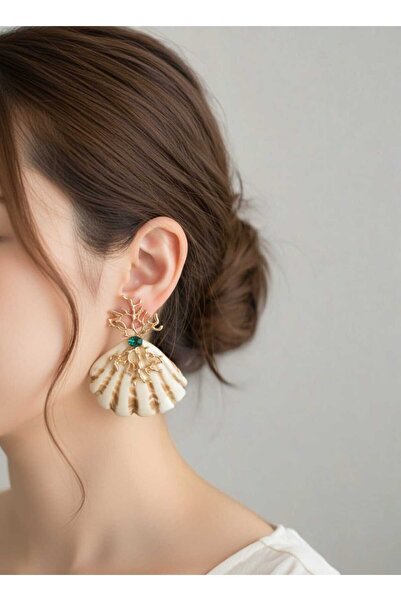 Meyras Touch Kadın Marka Model Deniz Kabuğu Küpe