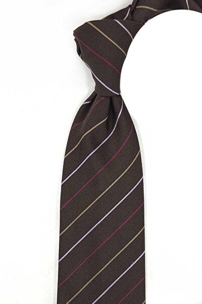 Kravatkolik Dogolai Style Coffee Italian Silk Tie Ik2055