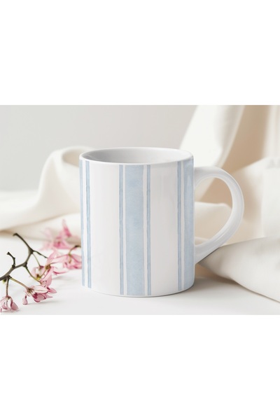 Beramussa كوب بتصميم مخطط بسيط - موديل عصري أنيق - خيار هدية