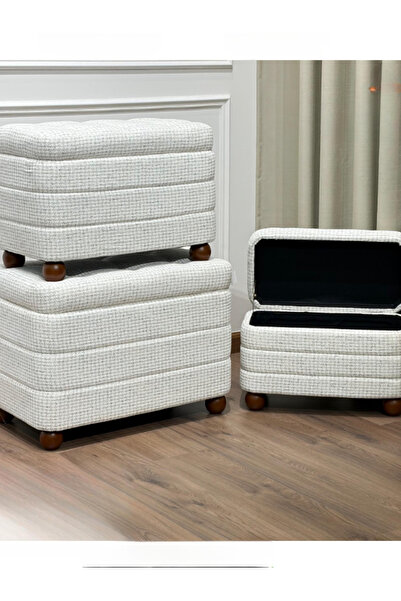 BEC39 Luxury 3-piece storage box set (Ottoman) - Modern design in assorted colors