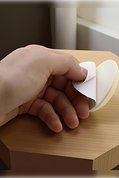 MH MiniHediye Adhesive (White) 2 Pieces Door Handle Stopper Buffer Wall Back Stop Stopper Holder Holder