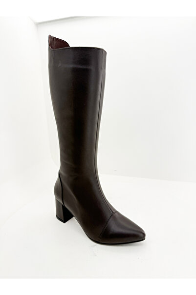 Deripabuc Genuine Leather Brown Women's Leather Boots Dp02-1064