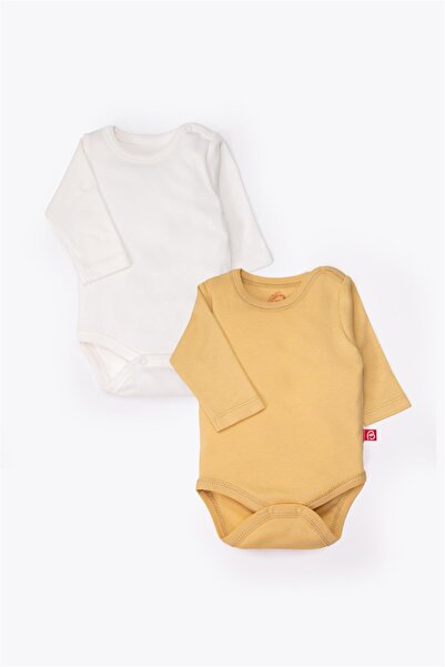 Bebetto بدلة بأكمام طويلة مكونة من قطعتين (دائماً 40/1 إنترلوك) بلون الخردل