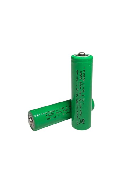 Micron 18650 3.7v (volt) 2600 Mah(amper) 5c Lityum Başlı Şarj Edilebilir Pil(batarya) 1 Adet