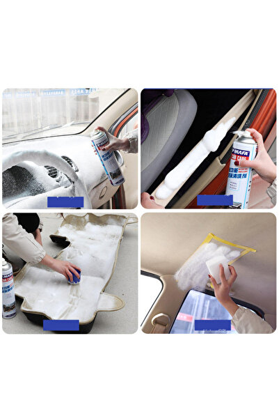V-MAFA منظف رغوة متعدد الأغراض للسيارات سعة 650 مل - تنظيف عميق للوحة القيادة والمقاعد والسقف والجزء الداخلي