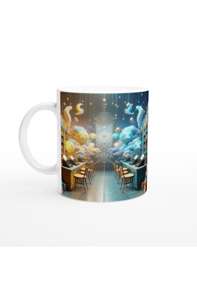 Wisdom Rain كوب قهوة مطبوع عليه برج الجوزاء - Zodyak Libra Vs1