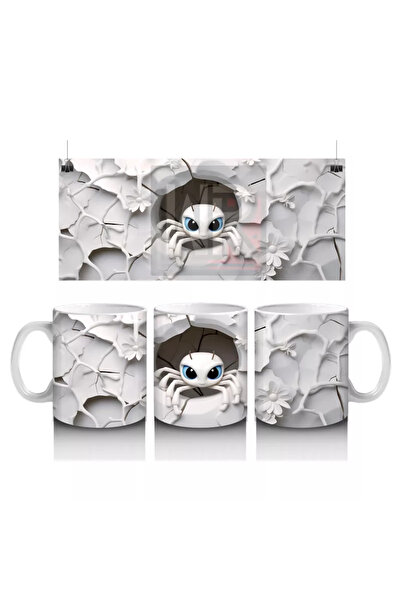 Wisdom Rain جمجمة باهتة في وسط جدار متشقق - كوب قهوة للهدايا