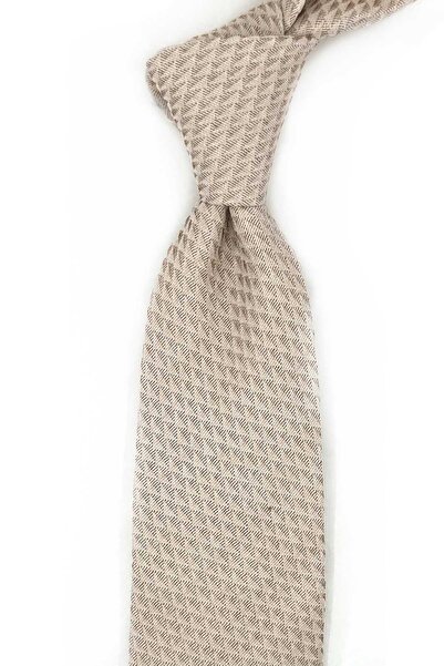 Kravatkolik Chera Style Beige Italian Silk Tie Ik2081