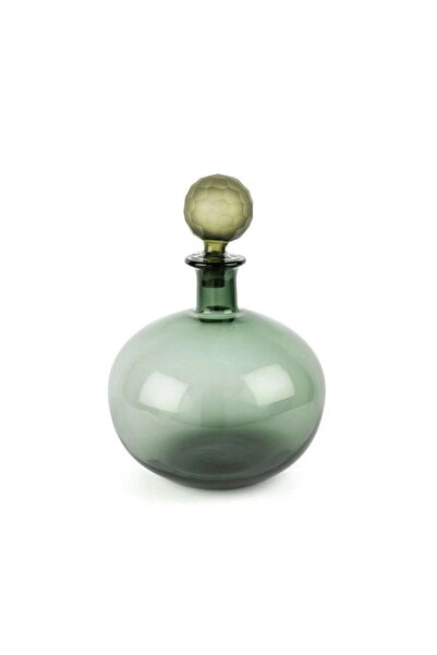 Mikasa Moor Virella Green Glass Vase with Lid 26X36Cm