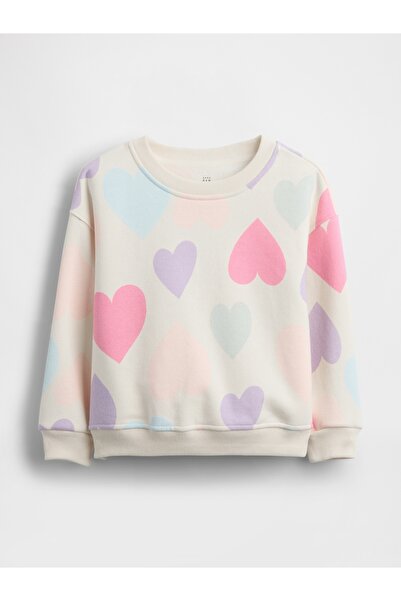 GAP Kız Bebek Kırık Beyaz VintageSoft Sweatshirt