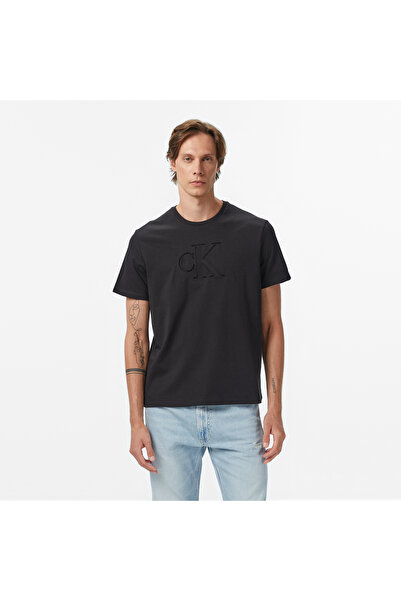 Calvin Klein Deboss Mono Graphic Erkek Siyah T-Shirt
