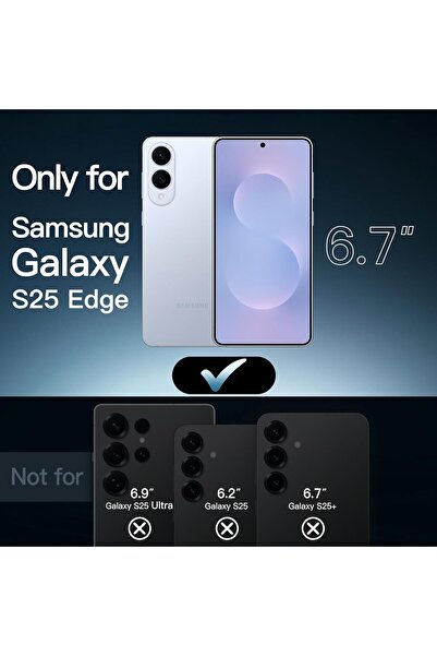 JETech Case for Samsung Galaxy S25 Edge, Non-Yellowing Slim Minimalist Shockproof Bumper Protective