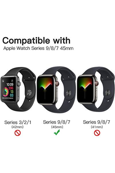 JETech Screen Protector for Apple Watch Series 9/8/7 45mm, Flexible TPU Film, Anti-Scratch HD Clear,