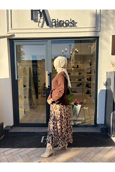 TERZİ DÜKKANI Td3987 Vera Steel Knitted Women's Cardigan Brown