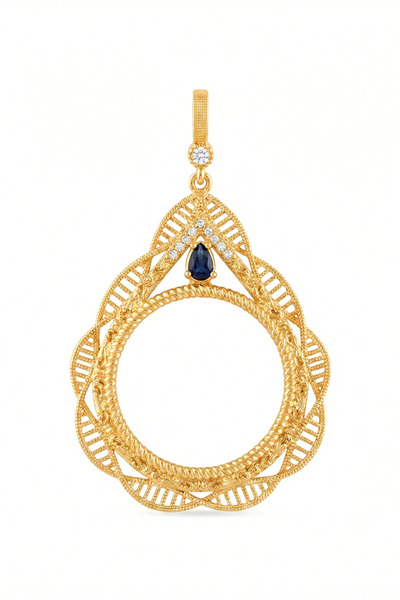 TwinsCollection Tamlı Altın Uyumlu Kolye Ucu - Altın Takılan Kolye Ucu