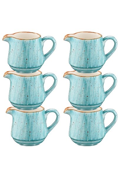 Bonna Set 6 latiere turquoise portelan Aqua 80ml