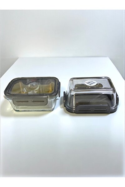 Paşabahçe Glass Breakfast Bowl with Vacuum Silicone Lock Lid Air-Tight Glass Storage Container 365Cc 2 Pieces