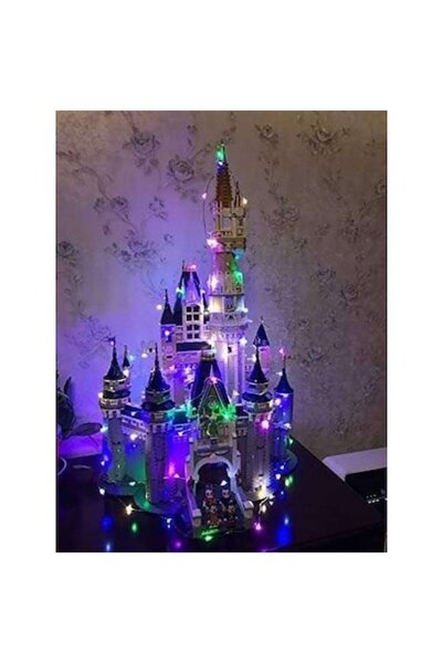 Danex Luminițe liniare de Crăciun alimentate cu baterii, 2 moduri de iluminare, sârmă de cupru 10 m 100 LED-uri, multicolore