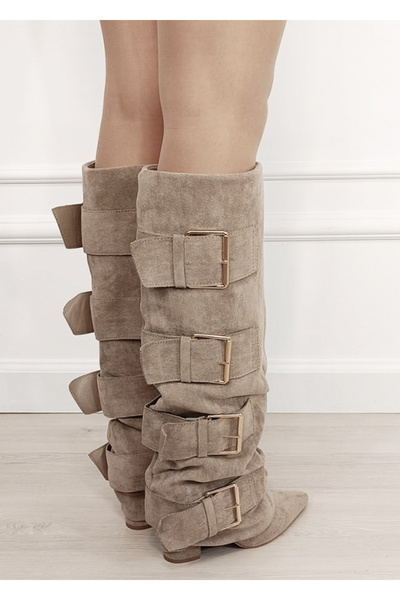 SOFILINE Elegant beige boots with comfortable heel 7677A-1 19