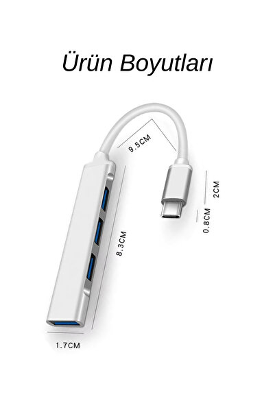 Ekru Cep Type-C USB Hub Multiplexer USB 3.0 and USB 2.0 USB Multiplexer with Metal Body