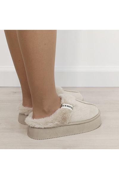 SOFILINE Women's fur slippers, Beige 9719 112
