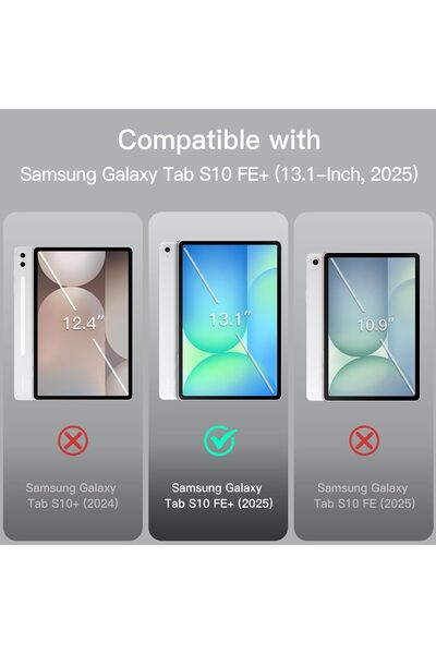 JETech Case for Samsung Galaxy Tab S10 FE Plus/S10 FE+ 13.1 inch with S Pen Holder (Silver)