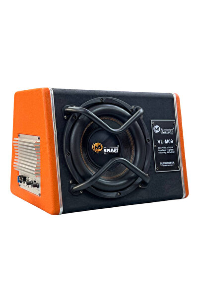 MR.SMART F.T.C مكبر صوت سيارة VL-M09، برتقالي وأسود، قوة قصوى 5700 واط، مضخم صوت مدمج