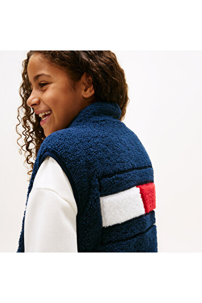 Tommy Hilfiger Reversible Teddy Nylon Çocuk Mavi Yelek
