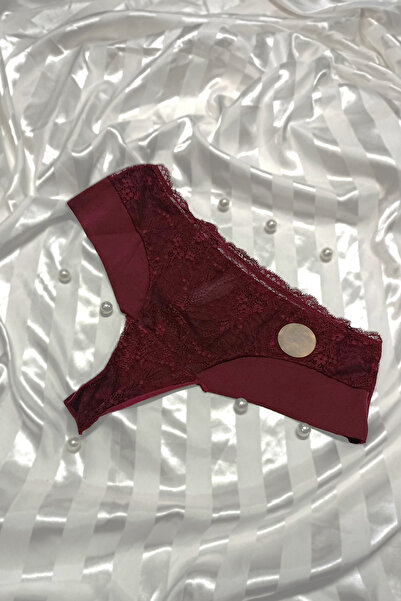 Papatya Dantelli Yüksek Bel Özel Kalıp Tanga Külot