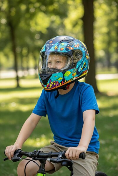 yyk SWAY SW 815K Motosiklet E Bisiklet Elektrikli Scooter Çocuk Kaskı