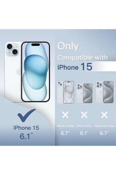 JETech Ultra Slim Case for iPhone 15 6.1-Inch (Frosted Clear)