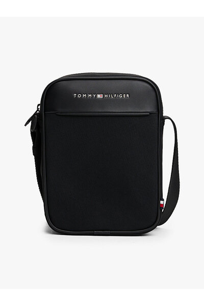 Tommy Hilfiger Th Foundation Mini Reporter Men's Black Bag Am0Am13624Bds