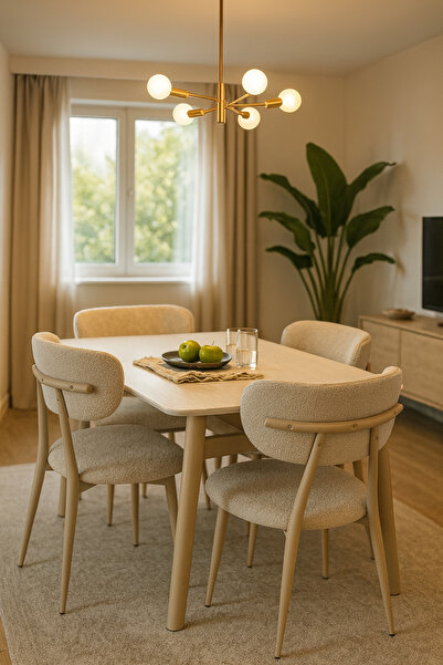 UMS MOBİLYA YEMEK MASASI 80x140- MUTFAK MASASI - SALON MASASI - TRAVERTEN