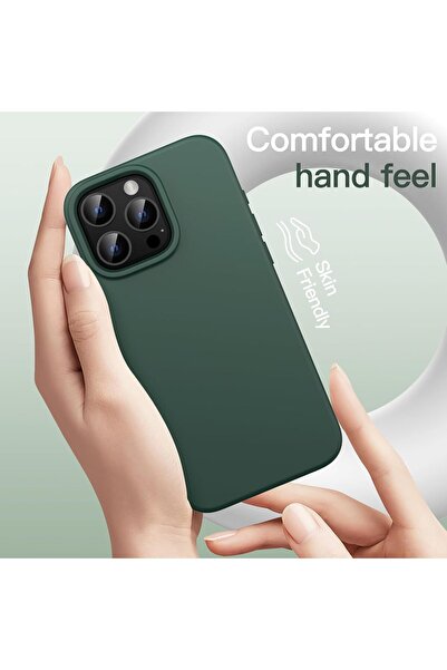JETech Liquid Silicone Case for iPhone 16 Pro Max (Midnight Green)