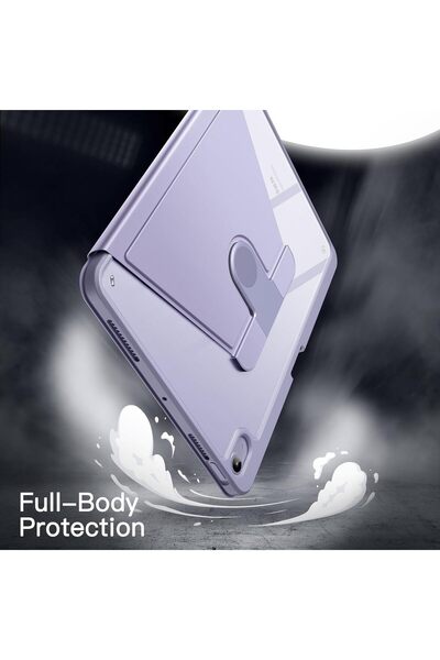 JETech Rotating Case for iPad Air 11-Inch M3/M2 & 5/4, 360° Rotating Stand Cover (Purple)