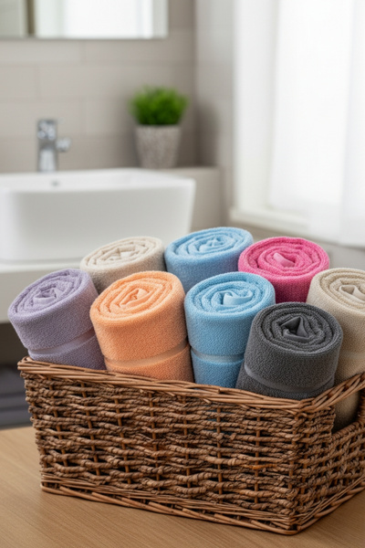 Senpai Softiva Cotton Hand and Face Towel Set of 12 Soft Absorbent Bathroom Kitchen Sports and Hotel |   50X90Cm