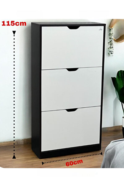 BEC39 جزامة خشب مودرن 3 أدراج قابلة للإمالة | ارتفاع 115 سم