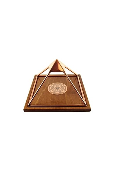 Ezera Handmade Copper Meru Pyramid with Sri Yantra Activated, 17 cm