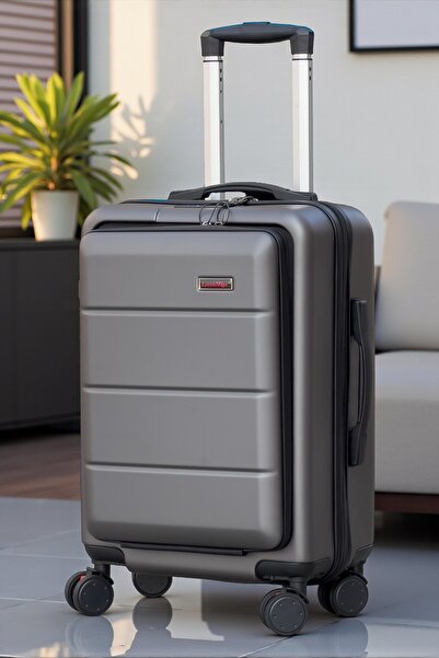 ZAAPPY Front Open Hard shell ABS Carry-On Luggage, Lightweight, Laptop Compartment, Removable Wheels