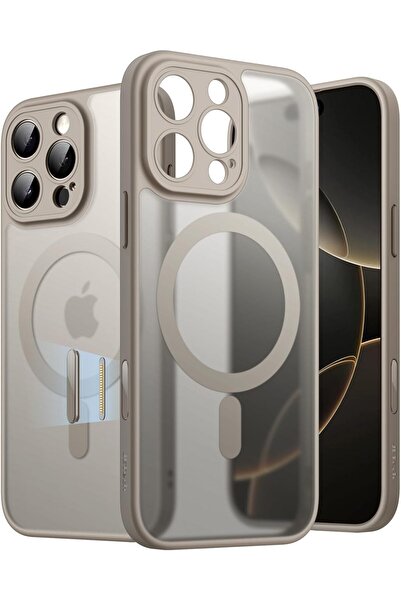 JETech جراب مغناطيسي لهاتف iPhone 16 Pro Max (6.9 بوصة) - تيتانيوم طبيعي