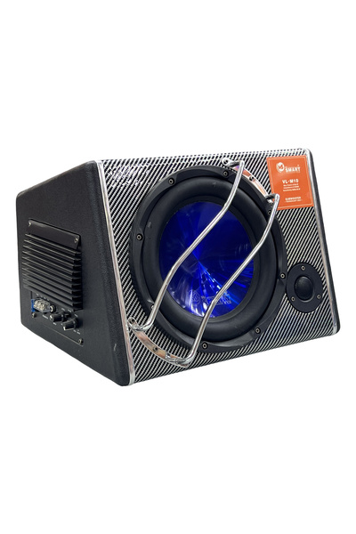 MR.SMART F.T.C مضخم صوت سيارة VL-M10 مقاس 10 بوصات، بقوة 4700 واط، تصميم من ألياف الكربون، مضخم صوت مدمج