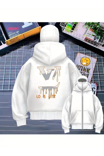 Flaubert -Kar Masked Ninja Unisex Zippered Sweatshirt Cardigan 3-Ply Thick Zippered 56