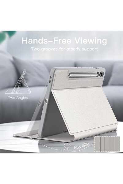 JETech Case for Samsung Galaxy Tab S10 FE Plus/S10 FE+ 13.1 inch with S Pen Holder (Silver)