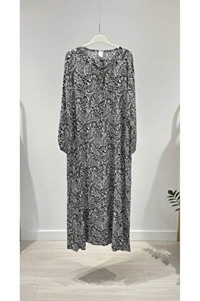 fariza tekstil Φόρεμα χαλαρής εφαρμογής με λαιμόκοψη U από βισκόζη, κατάλληλο...